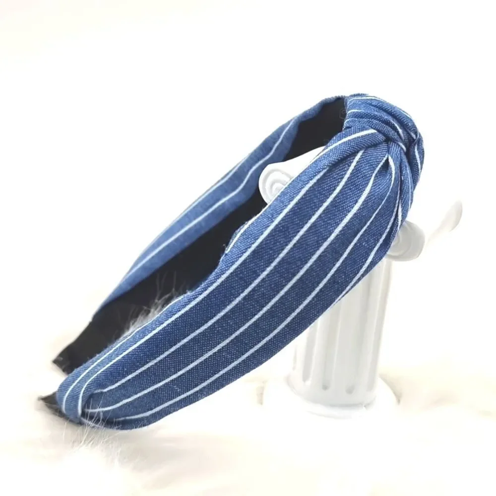 New MEDIUMWASH STRIPED DENHAM JEAN HEADBAND